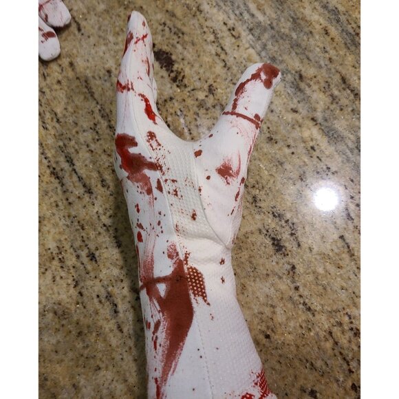 Vintage Size XXL Stretch Long Formal Fake Bloody Horror Zombie Costume Gloves - Picture 10 of 15